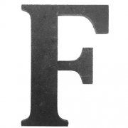 Litera stalowa "F" L-F-L