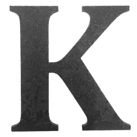 Litera stalowa "K" L-K-L