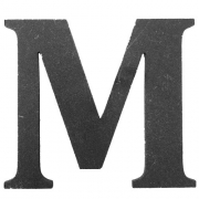 Litera stalowa "M" L-M-L
