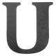 Litera stalowa "U" L-U-L
