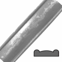 Płaskownik półwałek na C 25x5x1000